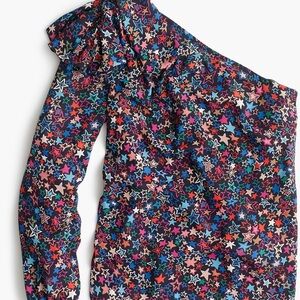 J.Crew One Shoulder Top in kaleidoscope star print